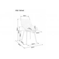 Scaun Tapitat ALBI VELVET Genarom SN Crem / Tap. 148